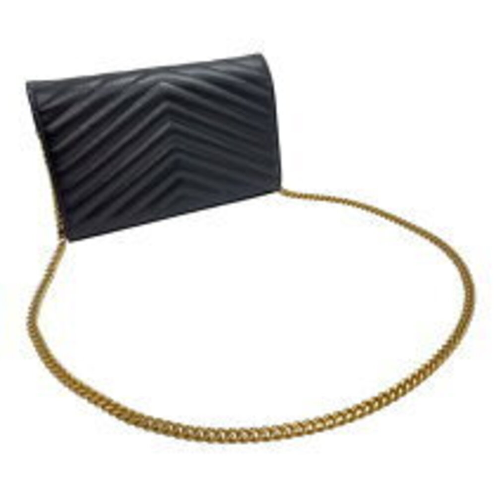 Saint Laurent Black Shoulder Chain Grained Strap Cassandra Leather Shoulder - Picture 4 of 11